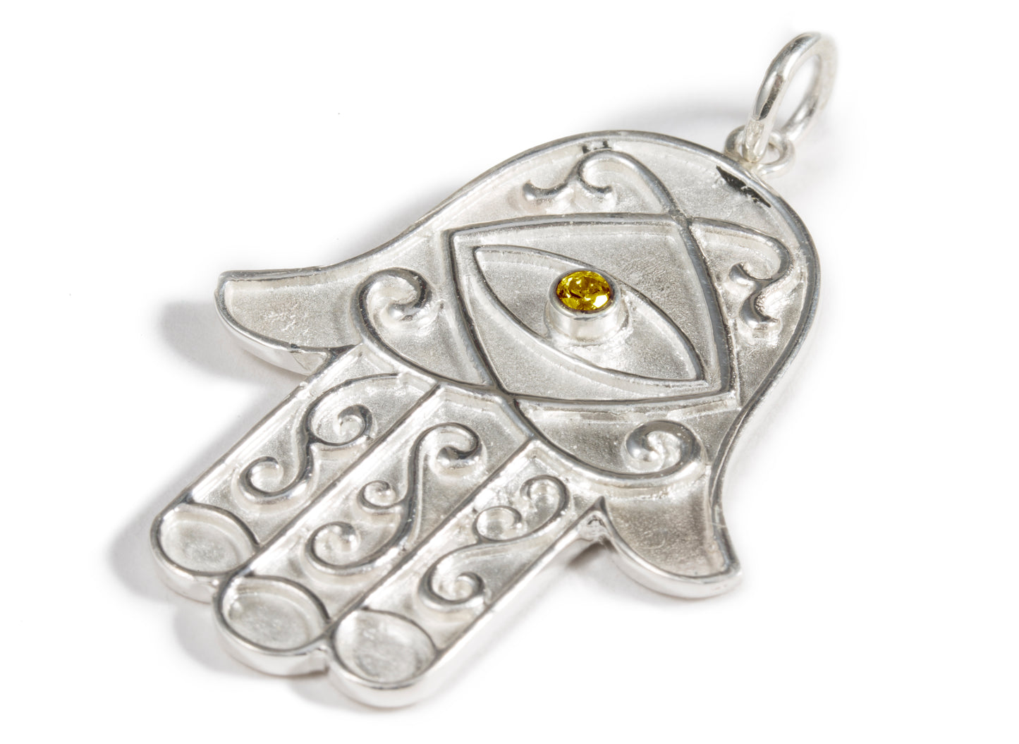 The Hamsa Hand Pendant with Birthstone