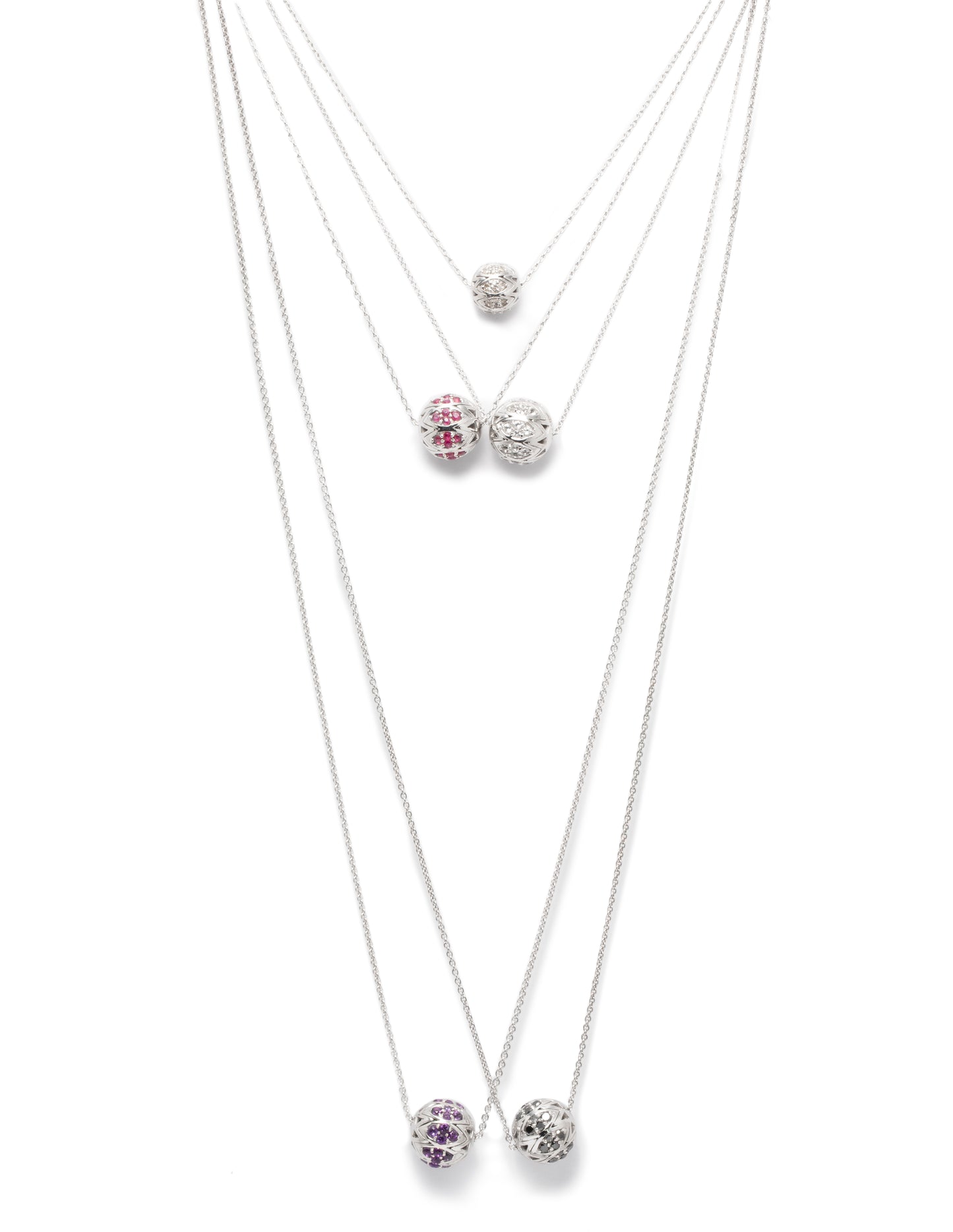 Sparkling Sophistication: Sterling Silver Diamond Earrings and Pendant Necklace Set